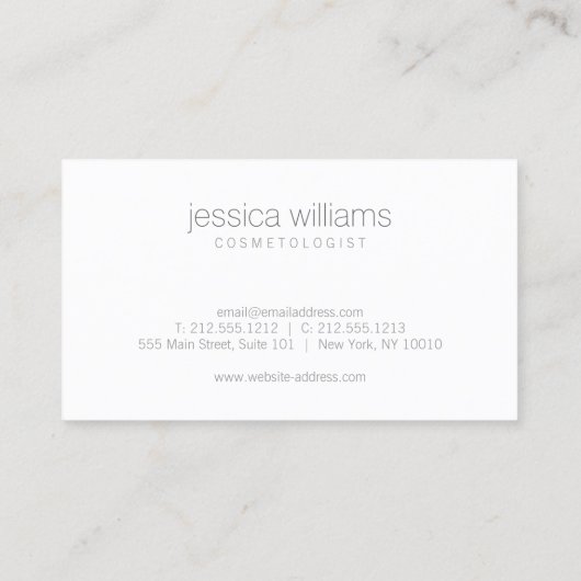 Luxe Wood Effect Art Cosmetoloog Visitekaartje (Achterkant)