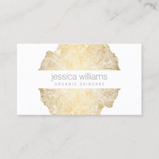 Luxe Wood Effect Art Cosmetoloog Visitekaartje (Voorkant)