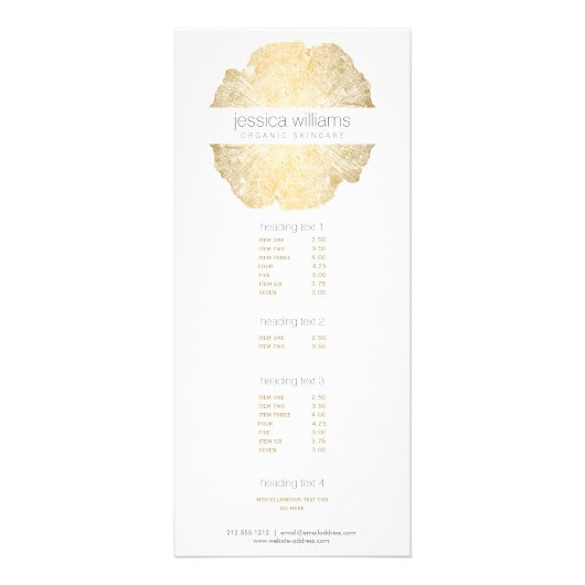 Luxe Wood-effect Art Reclamekaart (Voorkant)