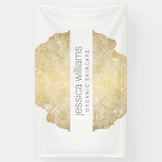 Luxe Wood-effect Art Spandoek (Verticaal)