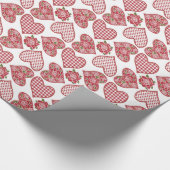 Luxe Wrapping Papier: Harten en Rozen Valentijnse Cadeaupapier (Hoek)