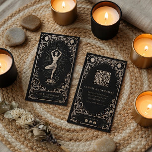 Luxe Yoga-instructeur   Vintage Hemels Wezen Visitekaartje