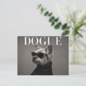 Luxe Yorkie-hondportret Briefkaart (Staand voorkant)
