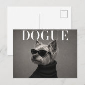 Luxe Yorkie-hondportret Briefkaart (Voorkant / Achterkant)