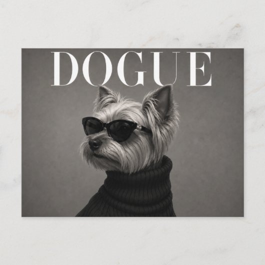 Luxe Yorkie-hondportret Briefkaart (Voorkant)