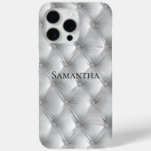 Luxe Zacht Grijs Faux Velvet Case-Mate iPhone Case (Achterkant)