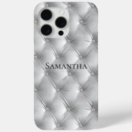 Luxe Zacht Grijs Faux Velvet iPhone 15 Pro Max Hoesje