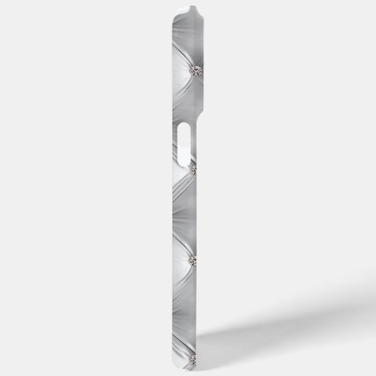 Luxe Zacht Grijs Faux Velvet Case-Mate iPhone Case (Achterkant / Rechts)