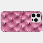 Luxe Zacht Roze Faux Velvet Case-Mate iPhone Case (Achterkant (horizontaal))