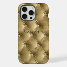 Luxe Zacht Warm Goud Faux Velvet iPhone 15 Pro Max Case