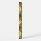 Luxe Zacht Warm Goud Faux Velvet iPhone Hoesje (Rechterkant)