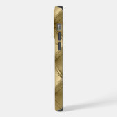 Luxe Zacht Warm Goud Faux Velvet iPhone Hoesje (Linkerkant)