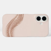 Luxe Zachte Blush Mat en Roze Gouden Glitter Golf  Case-Mate iPhone Case (Achterkant (horizontaal))
