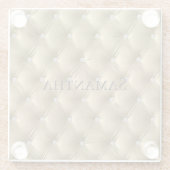 Luxe zachte gouden namaam fluweel glazen onderzetter (Achterkant)