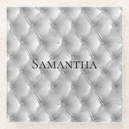 Luxe zachte grijze nepluxe fluweel glazen onderzetter