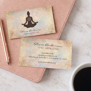 Luxe Zachte Opal Yoga-instructeur Meditatiecoach Visitekaartje