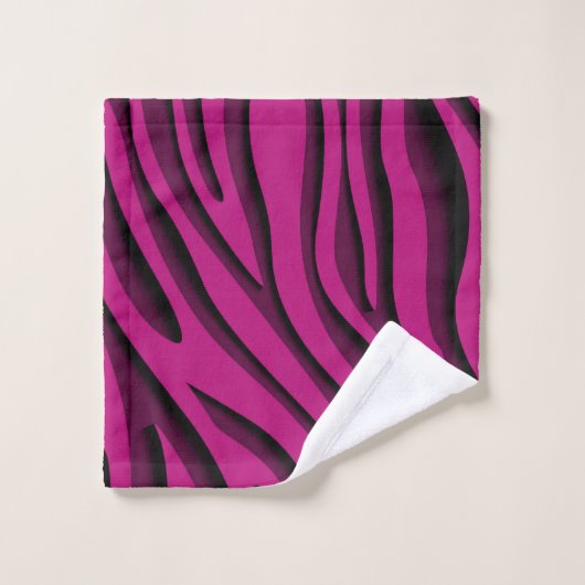 Luxe Zachte Roze 3D-Zebra-golfhanddoekset Bad Handdoek (Wasdoekje)