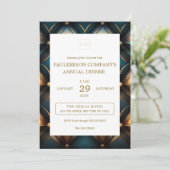 Luxe Zakelijk Bedrijfs Jaarlijkse Dinner Kaart (Staand voorkant)