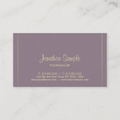 Luxe zakelijke kalligrafie script Parelluxe Visitekaartje (Achterkant)