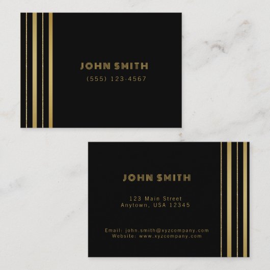 Luxe zakelijke oplossingen visitekaartje (Voorkant / Achterkant)