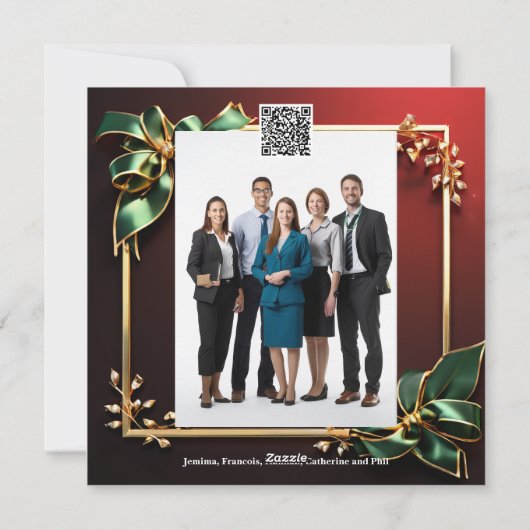 Luxe zakelijke professionele zakelijke traditionel feestdagenkaart (Achterkant)