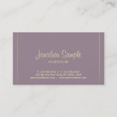 Luxe zakenman Elegant Calligrafie Zijderzijde Luxe Visitekaartje (Voorkant)