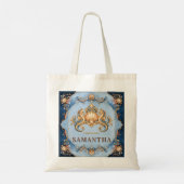 Luxe zeepaard strand bruidsfeest geschenken tote bag (Achterkant)