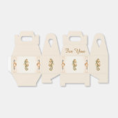Luxe zeepaardje vintage strand bruiloft bedankdoosjes (Uitgevouwen)