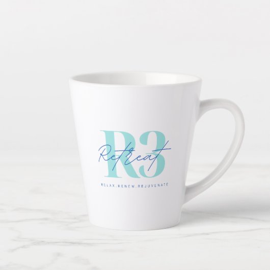 Luxe Zelfzorg Wellness Retreat Branded Latte Mok (Rechts)