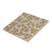 Luxe Zellige Marokkaans Mozaïekpatroon Beige Crème Tegeltje (Zijkant)