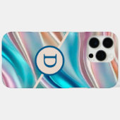 Luxe zijde monogram Case-Mate iPhone case (Achterkant (horizontaal))