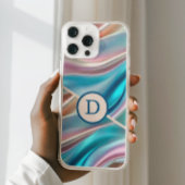 Luxe zijde monogram iPhone hoesje