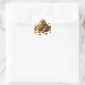 Luxe Zilver GEMS OF SUCCESS Cadeausticker Vierkante Sticker (Tas)