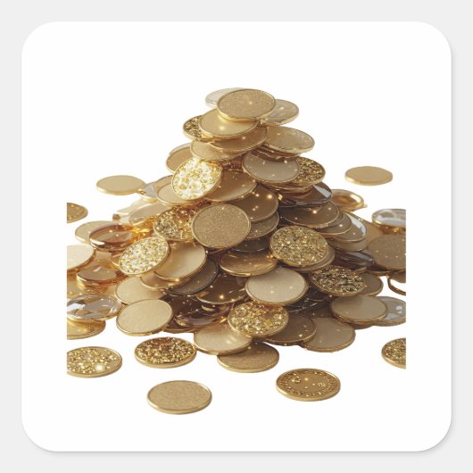 Luxe Zilver GEMS OF SUCCESS Cadeausticker Vierkante Sticker (Voorkant)