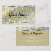 Luxe zilver goud gemarmerde glitter glanzende ster visitekaartje (Voorkant / Achterkant)