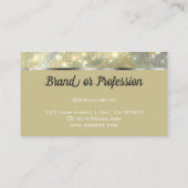 Luxe zilver goud gemarmerde glitter glanzende ster visitekaartje (Achterkant)