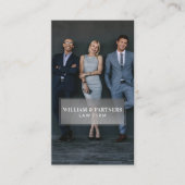 Luxe Zilver Minimalistisch Professioneel Foto Mono Visitekaartje (Voorkant)