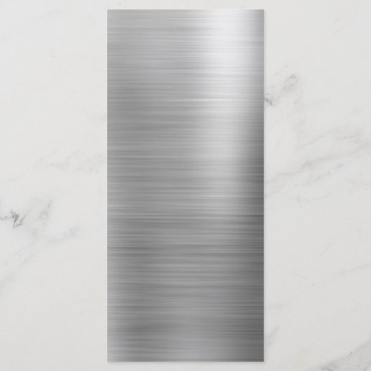 Luxe Zilver Modern en Elegant Trouwmenu Menu (Achterkant)