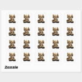 Luxe Zilver MONEY Cadeausticker Vierkante Sticker (Vel)
