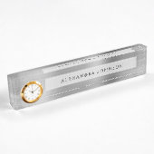 Luxe Zilver Professioneel Bedrijf Modern Naambordje