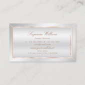 Luxe Zilver Roos Goud  met Monogram Visitekaartje (Achterkant)