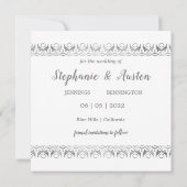 Luxe Zilver Save the Date Uitnodiging (Achterkant)