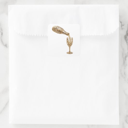 Luxe Zilver Sticker Kunst (Tas)