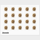 Luxe Zilveren Abstracte Decal Ontwerp Vierkante Sticker (Vel)