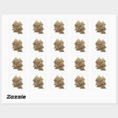 Luxe Zilveren BOOM Cadeaosticker Vierkante Sticker (Vel)