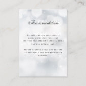Luxe Zilveren Bruiloft Accommodatie Details Informatiekaartje (Voorkant)