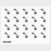 Luxe Zilveren Decal Kunst Vierkante Sticker (Vel)
