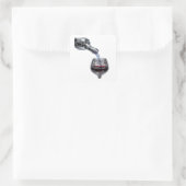 Luxe Zilveren Decal Kunst Vierkante Sticker (Tas)
