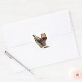 Luxe Zilveren Decal Ontwerp Vierkante Sticker (Envelop)
