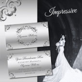 Luxe Zilveren  Decor weelderig en Luxe Visitekaartje